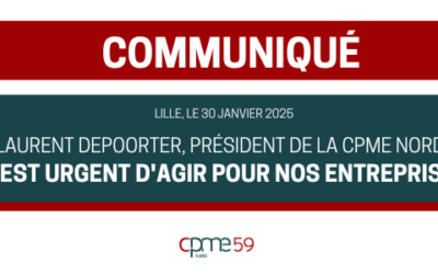 Laurent Depoorter, Président de la CPME Nord : « Il est urgent d’agir pour nos entreprises ! »